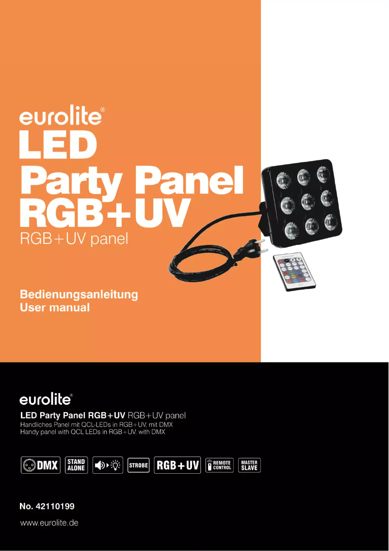 Page 1 de la notice Manuel utilisateur Eurolite LED Party Panel