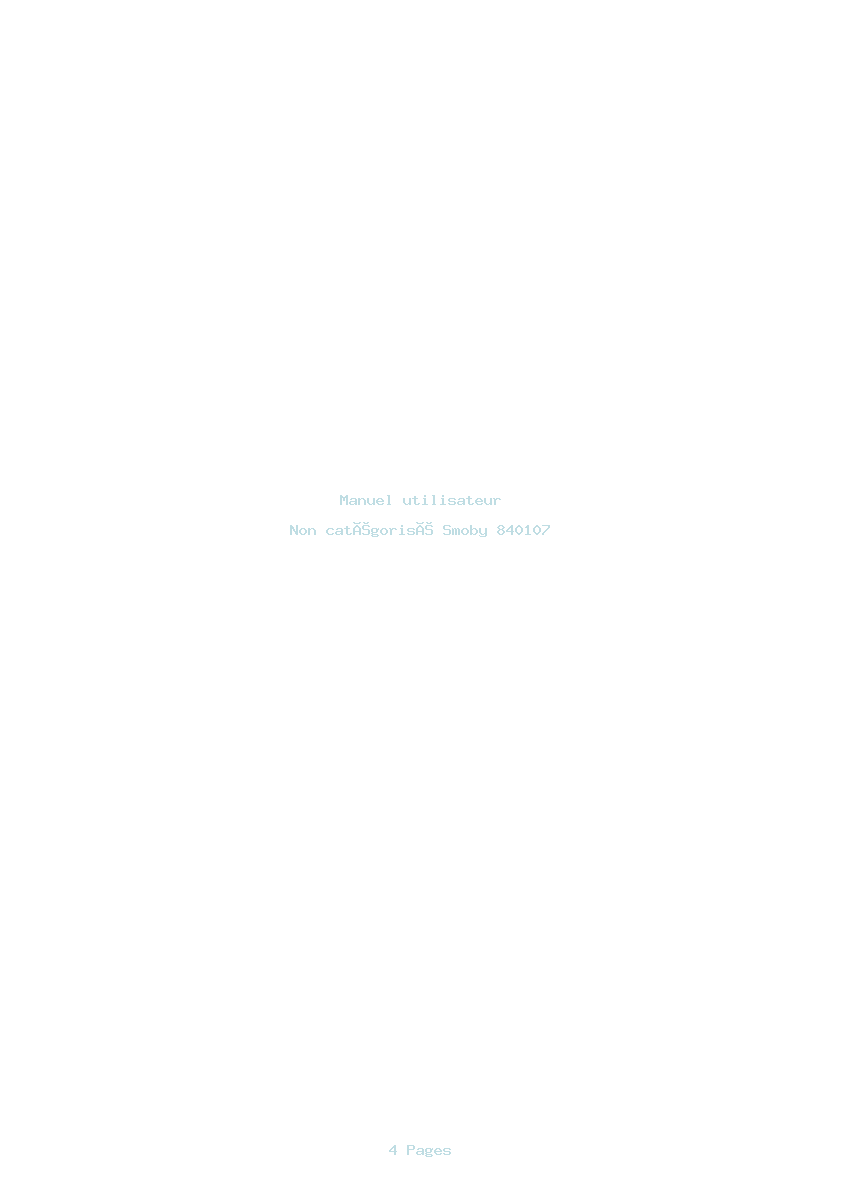 Page 1 de la notice Manuel utilisateur Smoby 840107