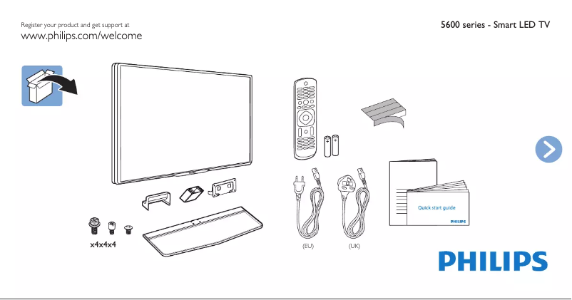 Page 1 of the manual Quick Start Guide Philips 47PFH5609