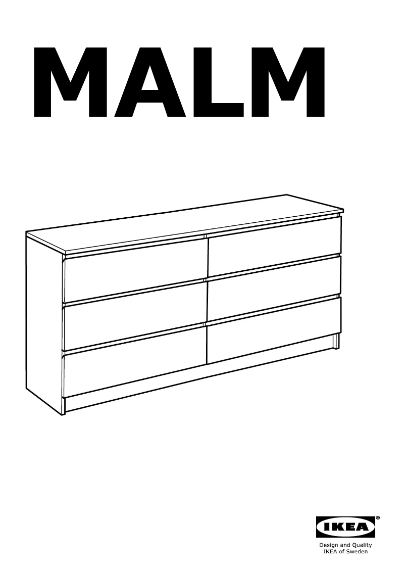 Page 1 de la notice Manuel utilisateur Ikea MALM (6 drawers)