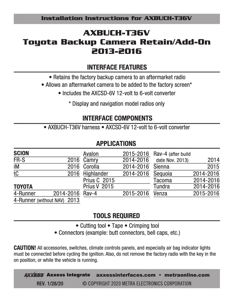 Page 1 de la notice Manuel utilisateur AXESS AXBUCH-T36V