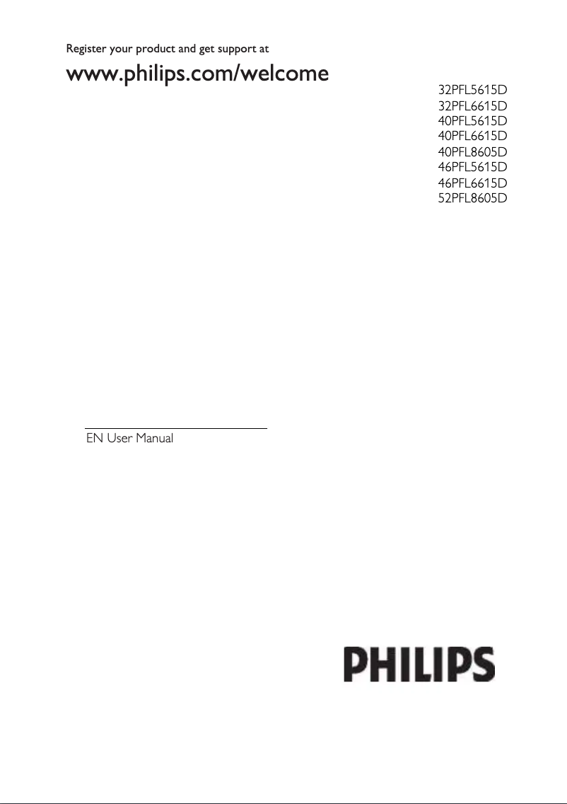 Page 1 de la notice Manuel utilisateur Philips 46PFL5615D