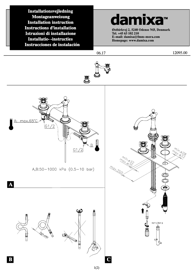 Page 1 de la notice Manuel utilisateur Damixa 3707800