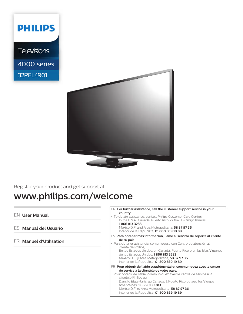 Page n°1 - Manuel utilisateur Philips 32PFL490