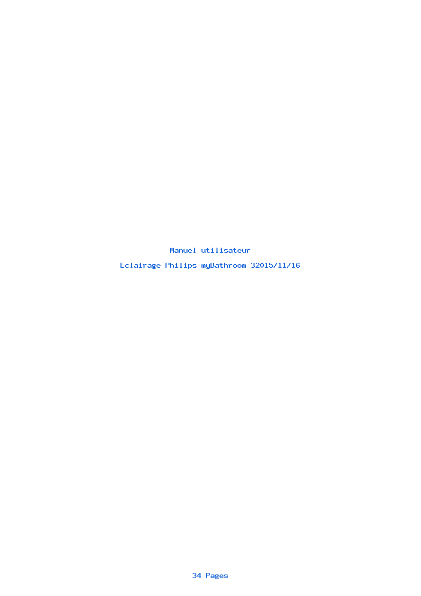 Page 1 de la notice Manuel utilisateur Philips myBathroom 32015/11/16