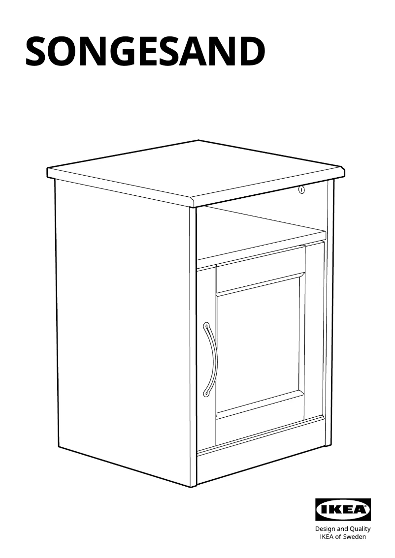 Page 1 de la notice Manuel utilisateur Ikea SONGESAND 203.674.46