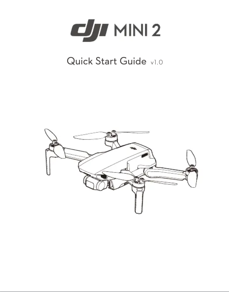 Page 1 de la notice Guide de démarrage rapide DJI Mini 2