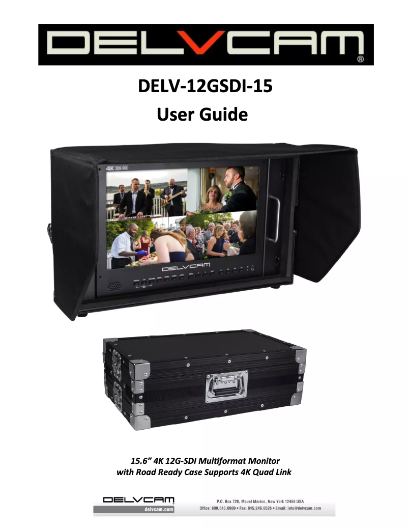 Page 1 de la notice Manuel utilisateur Delvcam DELV-12GSDI-15