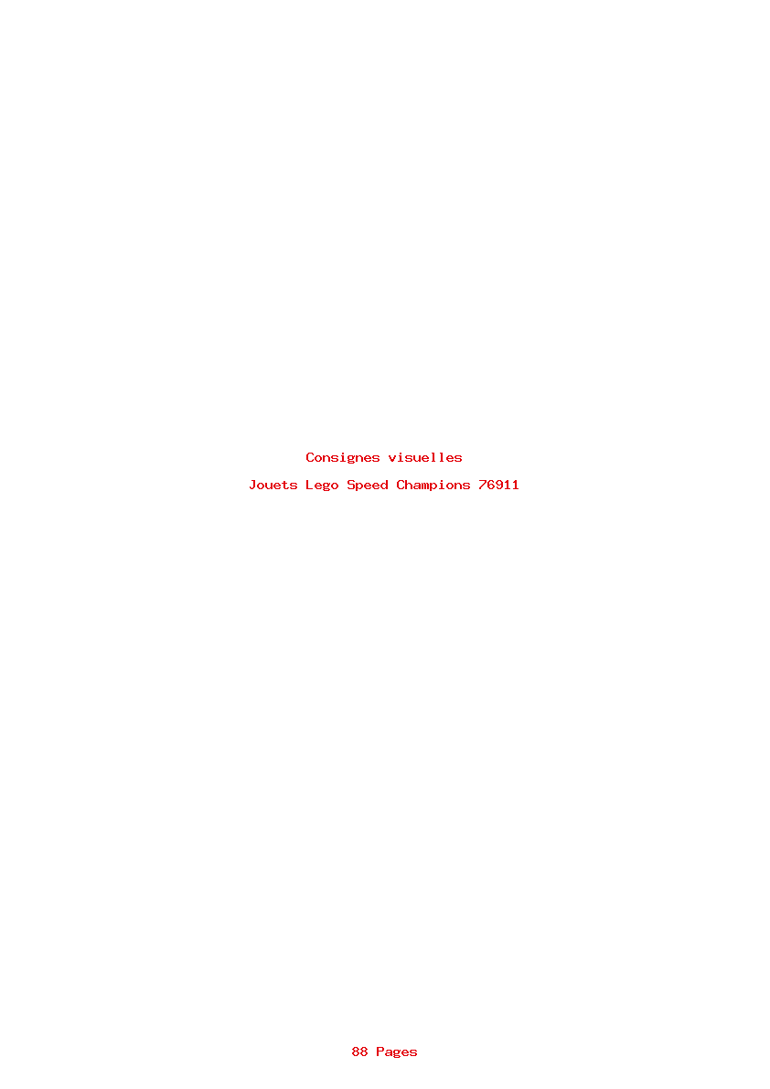 Page 1 de la notice Consignes visuelles Lego Speed Champions 76911
