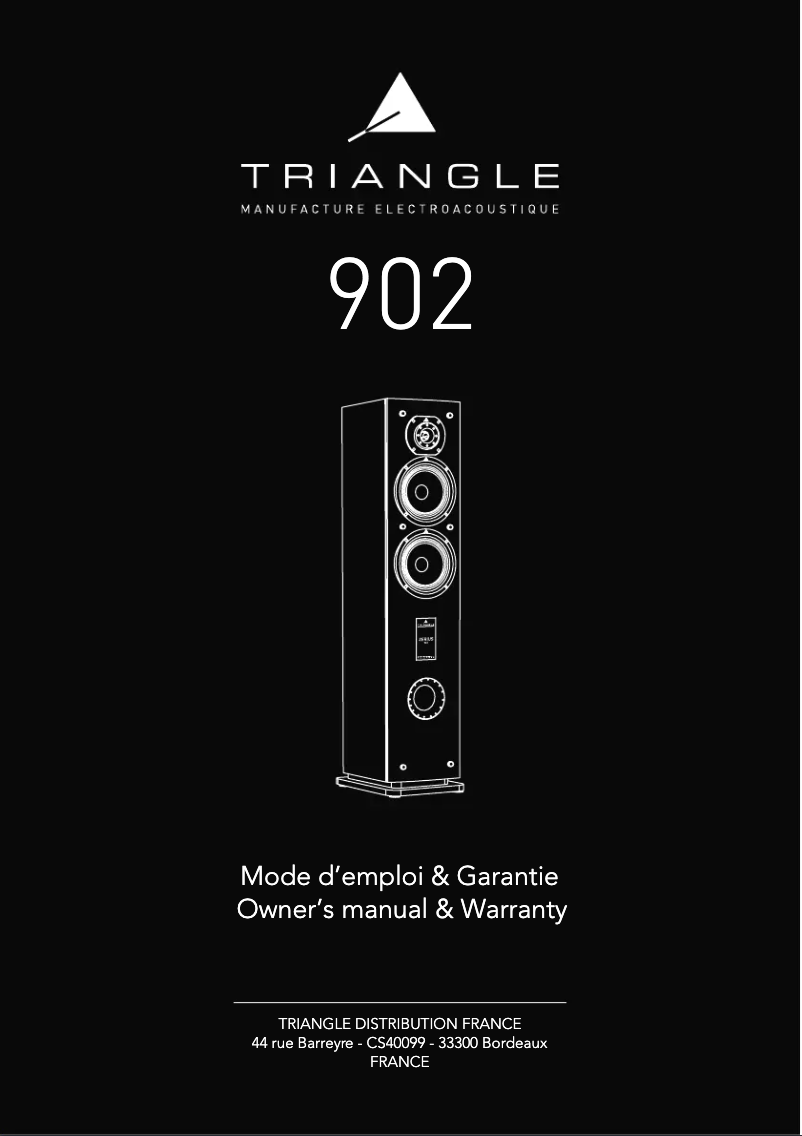 Page 1 de la notice Manuel utilisateur Triangle Comète 902