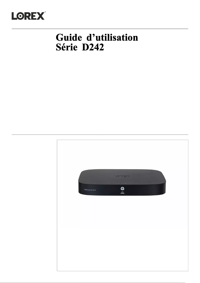 Page 1 de la notice Manuel utilisateur Lorex LBV2531U-C2B