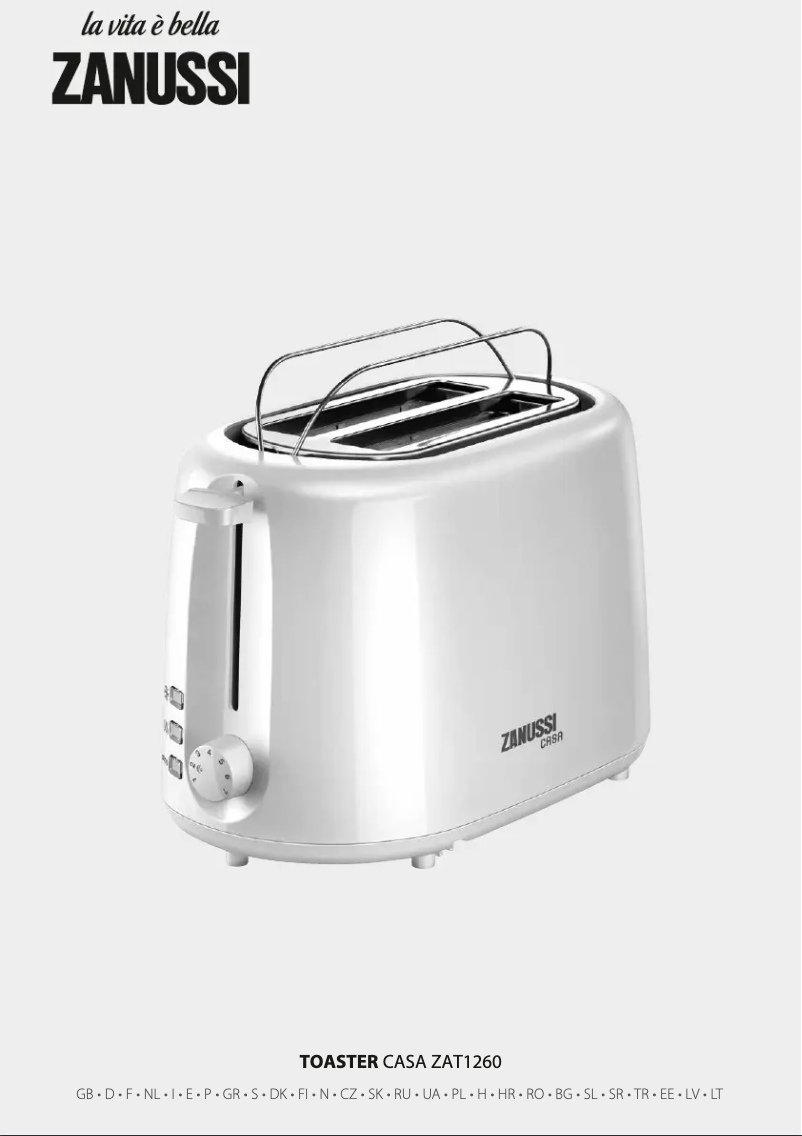 Page 1 de la notice Manuel utilisateur Zanussi ZAT1260