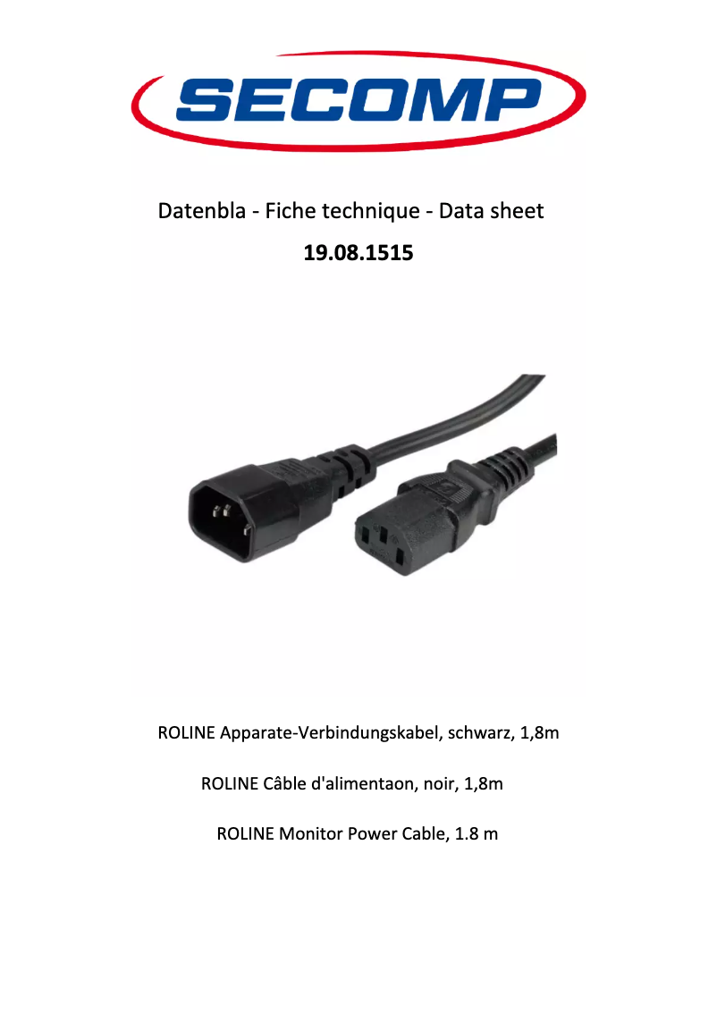 Página 1 del manual Manual de usuario Roline 19.08.1515