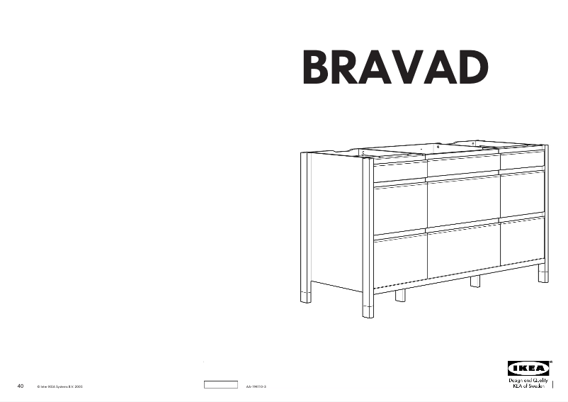 Page 1 de la notice Manuel utilisateur Ikea BRAVAD