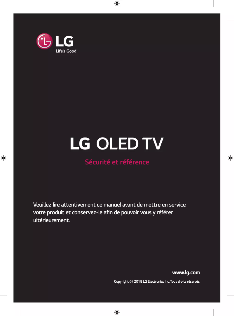 Page 1 de la notice Manuel utilisateur LG OLED77C8PVA