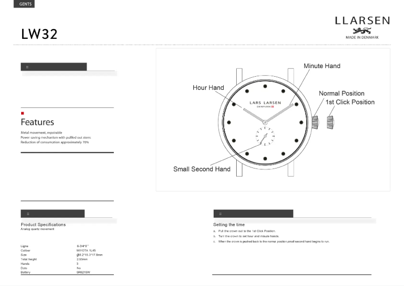 Page 1 de la notice Manuel utilisateur Lars Larsen CHRISTOPHER 132SWSM