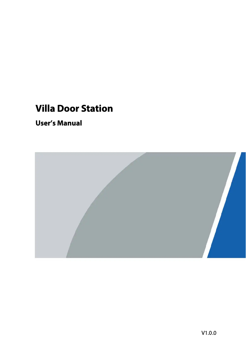 Page 1 de la notice Manuel utilisateur Dahua Technology DHI-VTO2202F-P-S2