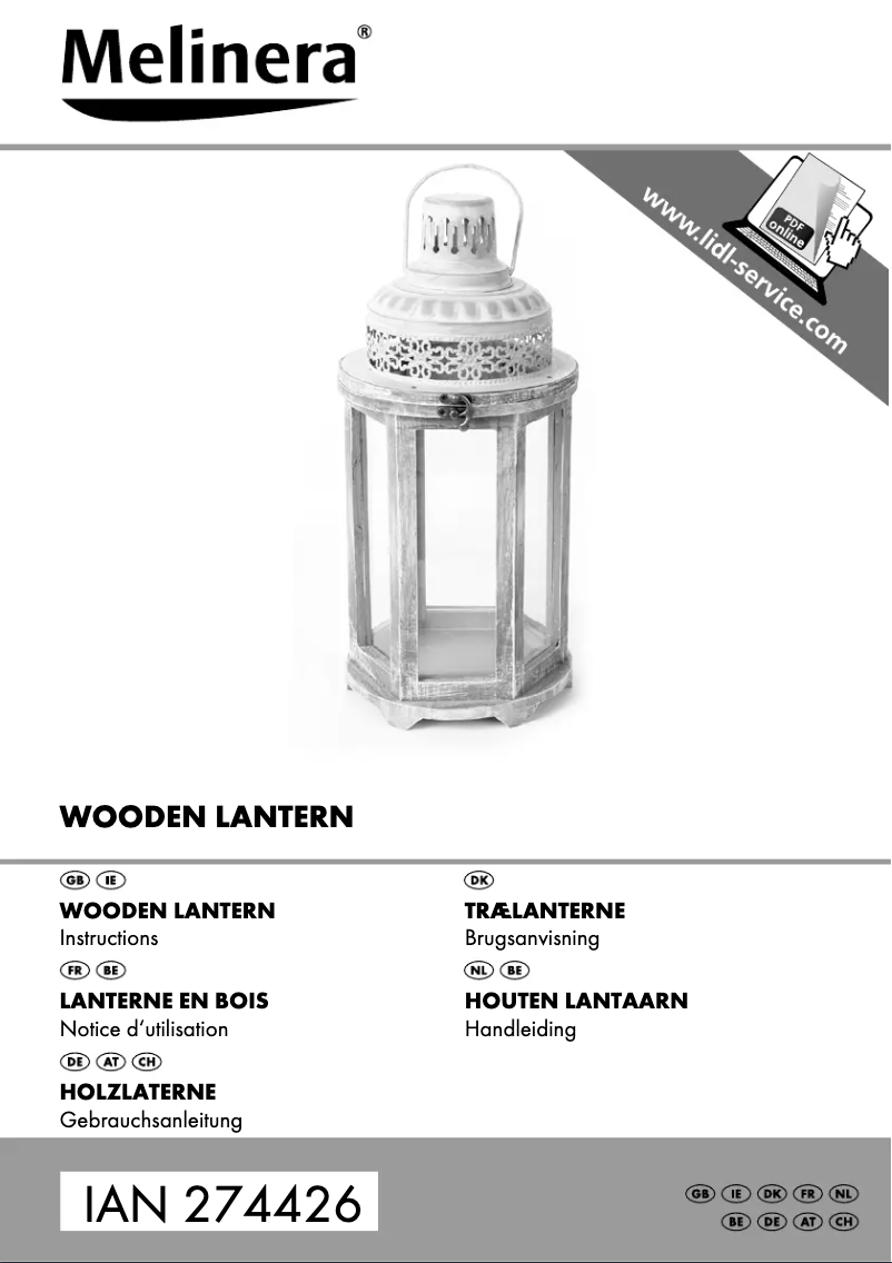 Page 1 de la notice Manuel utilisateur Melinera IAN 274426