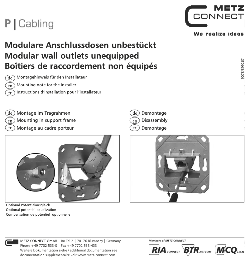 Página 1 del manual Manual de usuario Metz Connect 1309161002-E