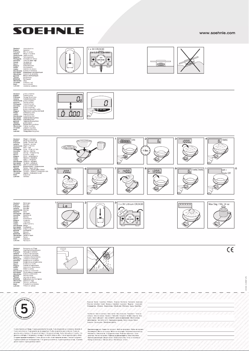 Page 1 de la notice Manuel utilisateur Soehnle 65036