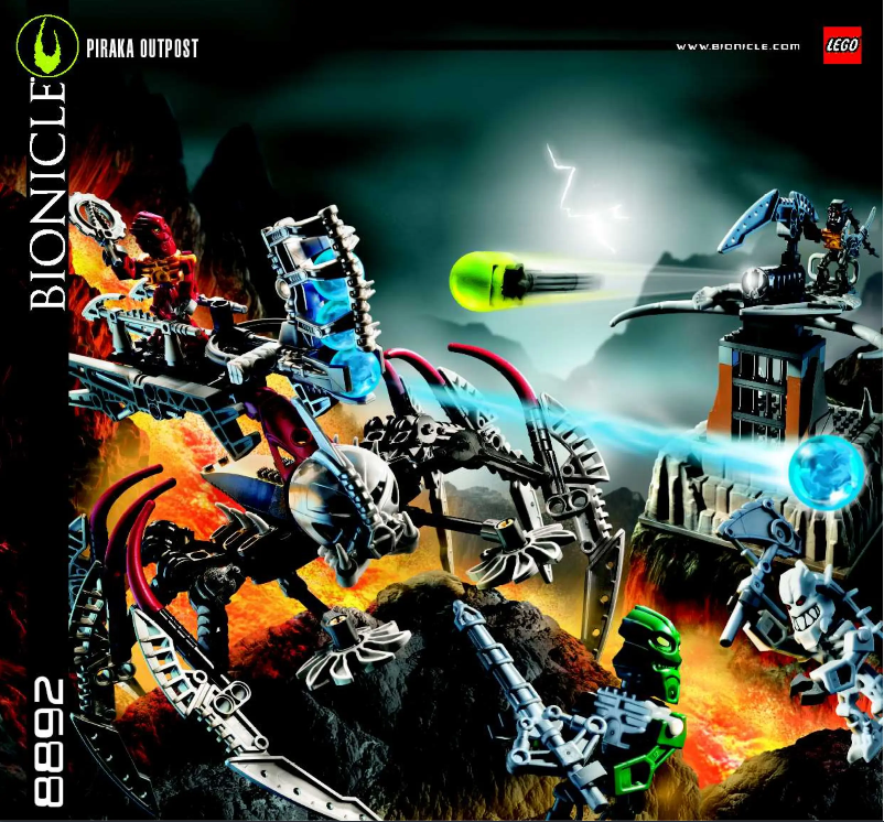 Page 1 de la notice Manuel utilisateur Lego Bionicle 8892