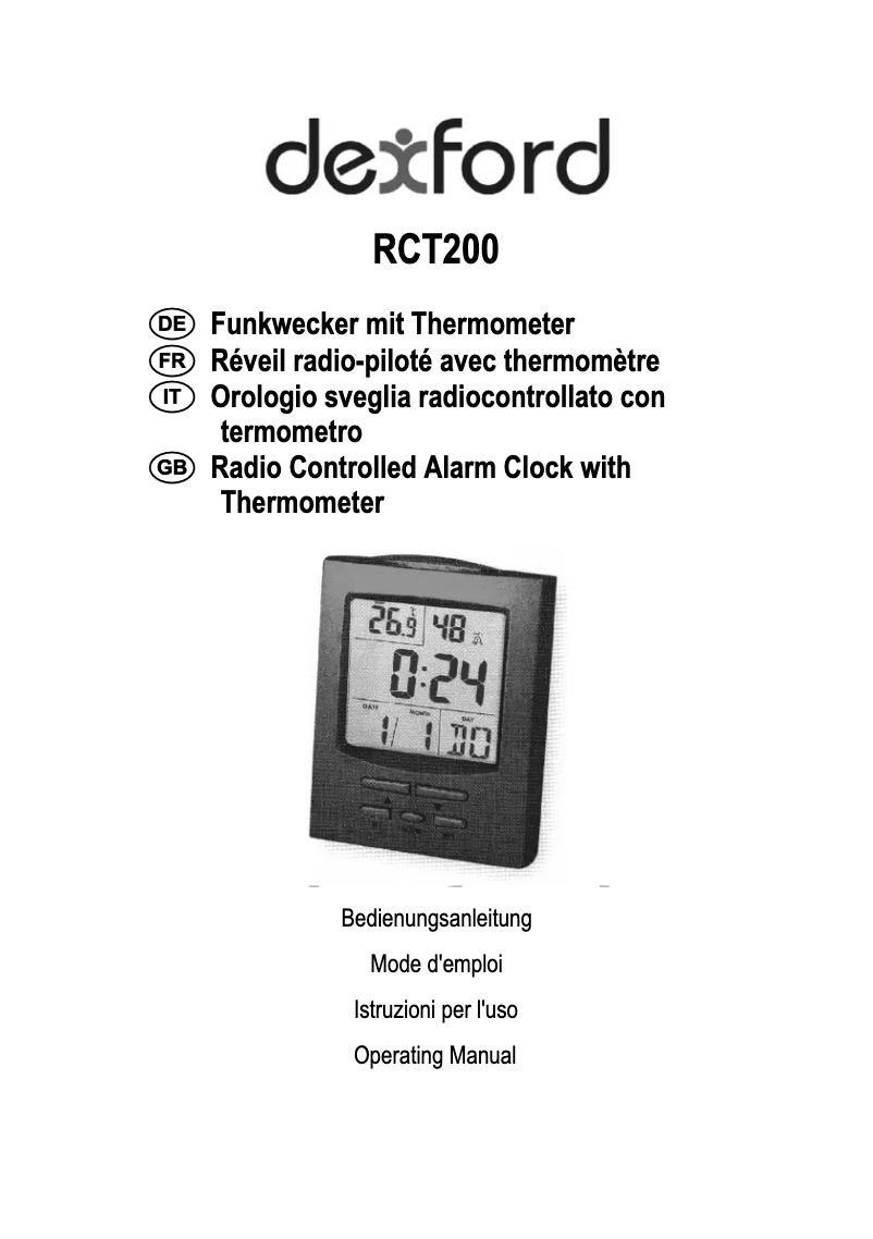 Página 1 del manual Manual de usuario Dexford RCT 200
