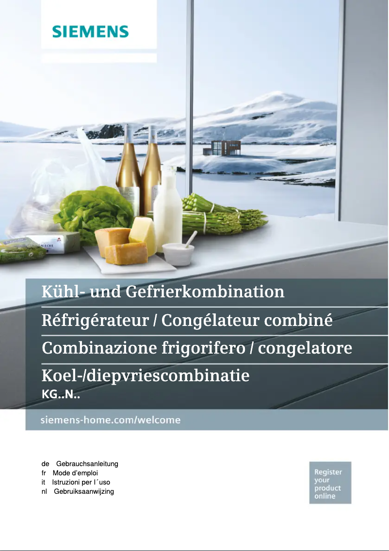 Page 1 de la notice Manuel utilisateur Siemens KG36NAW32