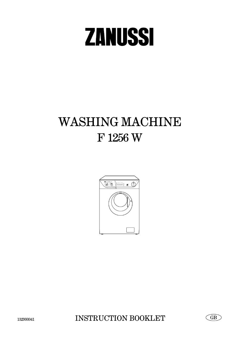 Page 1 de la notice Manuel utilisateur Zanussi F 1256 W