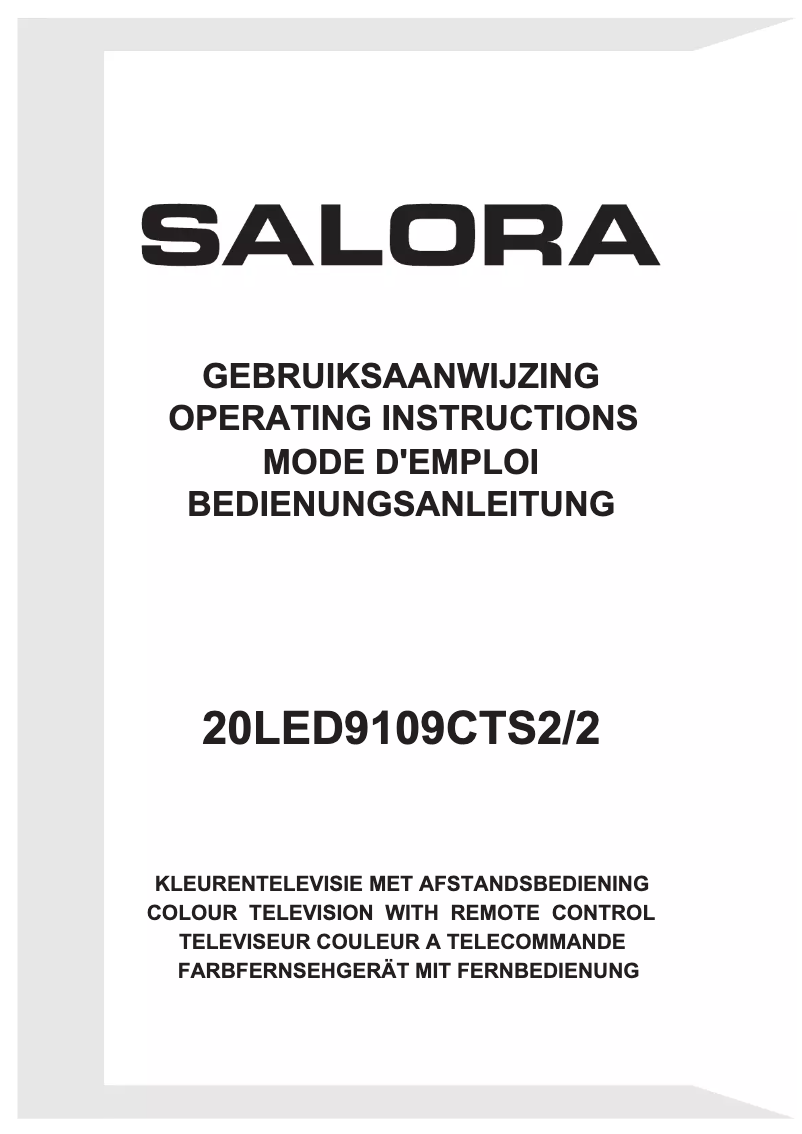 Página 1 del manual Manual de usuario Salora 20LED9109CTS2