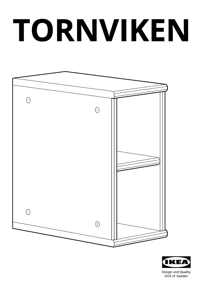 Page 1 de la notice Manuel utilisateur Ikea TORNVIKEN 203.589.65