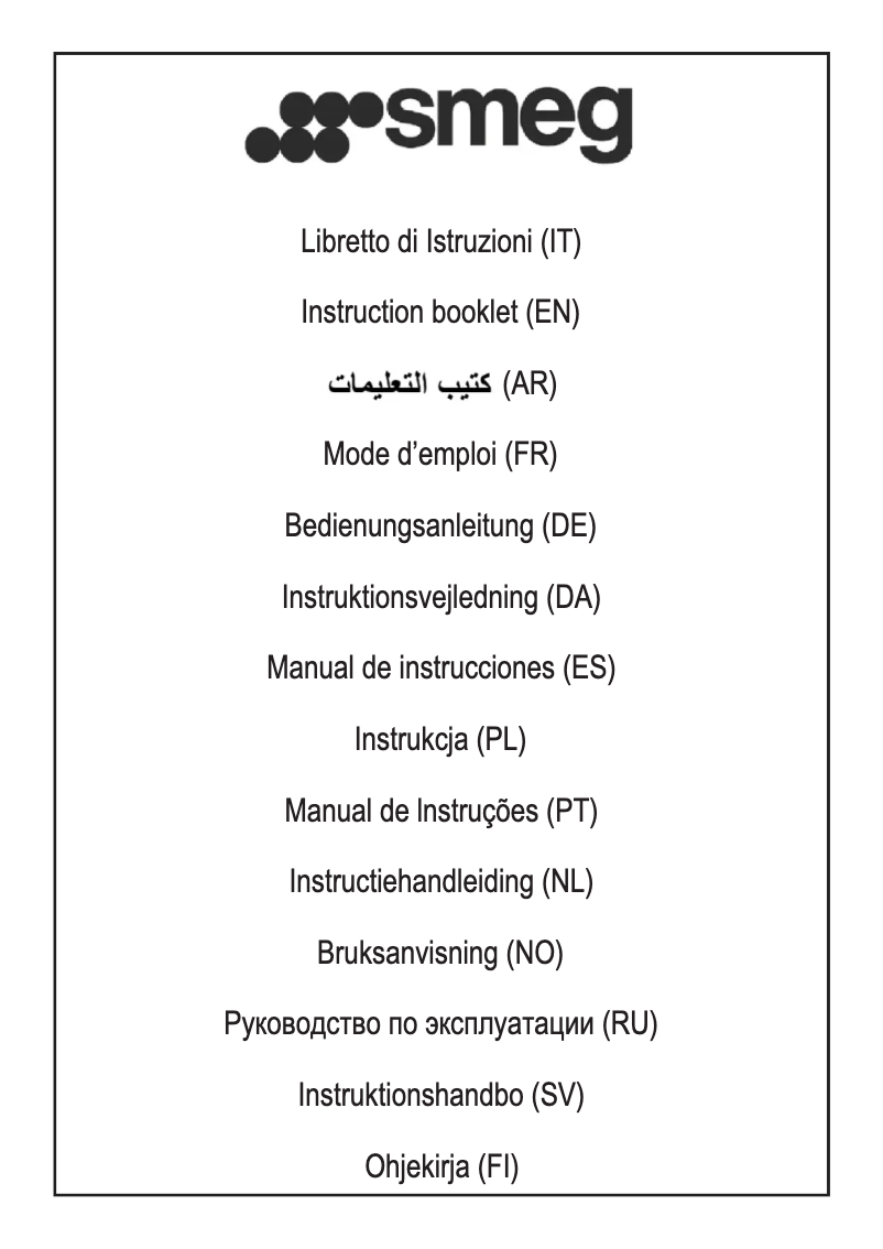 Página 1 del manual Manual de usuario Smeg KSED95PE