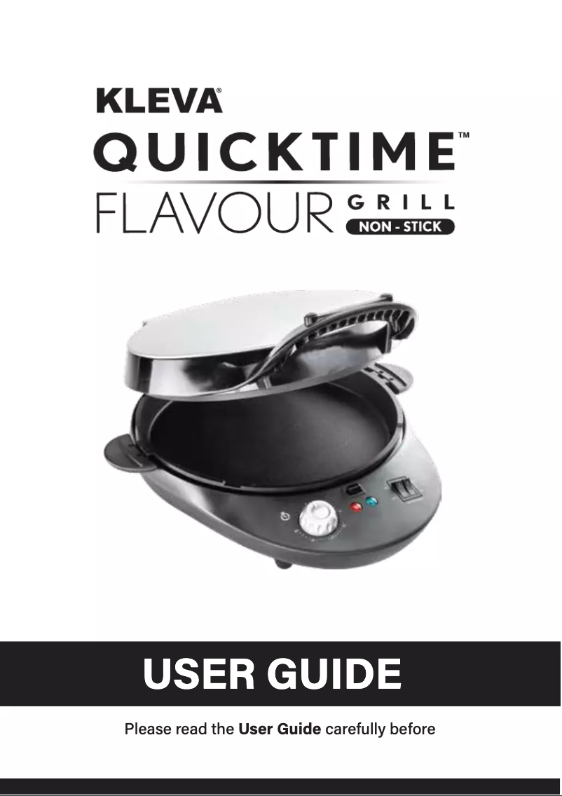 Page 1 de la notice Manuel utilisateur Kleva QuickTime Flavour Grill