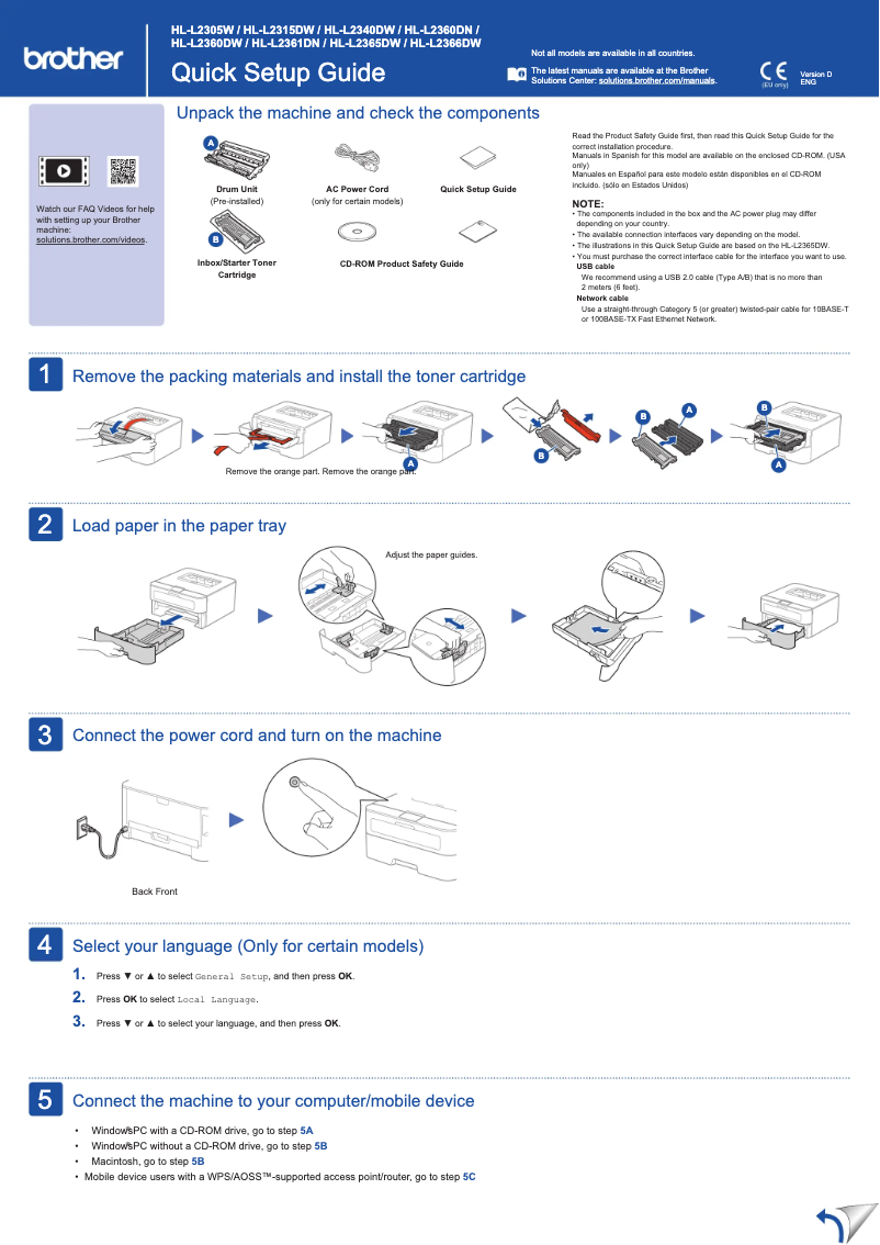 Página 1 del manual Manual de usuario Brother HL-L2315DW