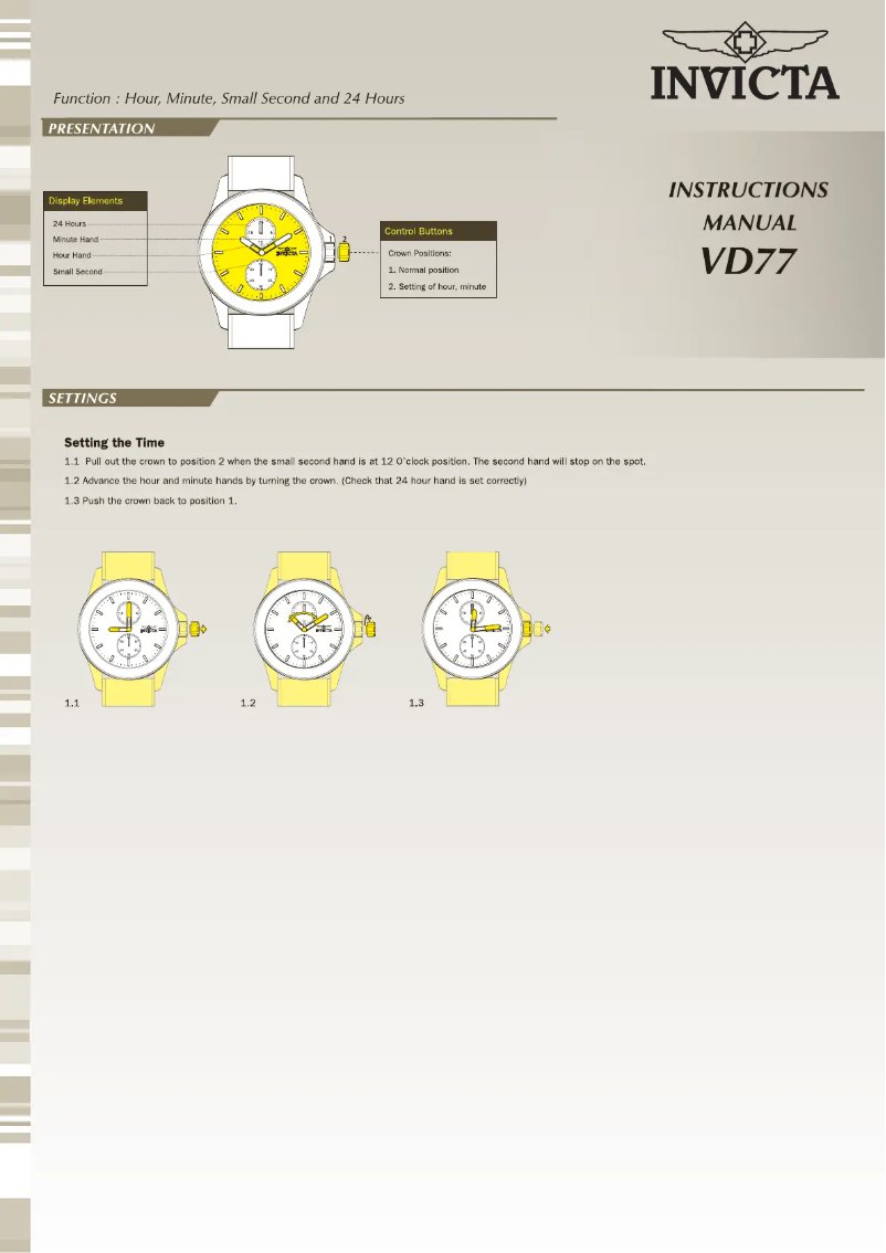 Page 1 de la notice Manuel utilisateur Invicta Force 22258