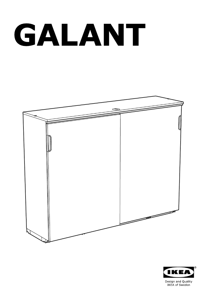 Page 1 de la notice Manuel utilisateur Ikea GALANT 303.651.35