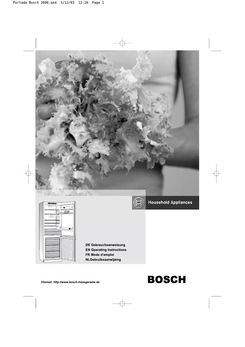 Page 1 of the manual User Manual Bosch KGP72320