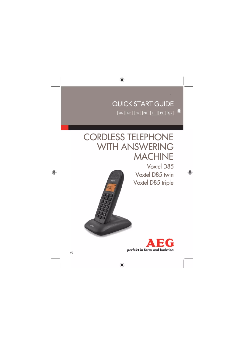Página 1 del manual Manual de usuario AEG Voxtel D85 triple