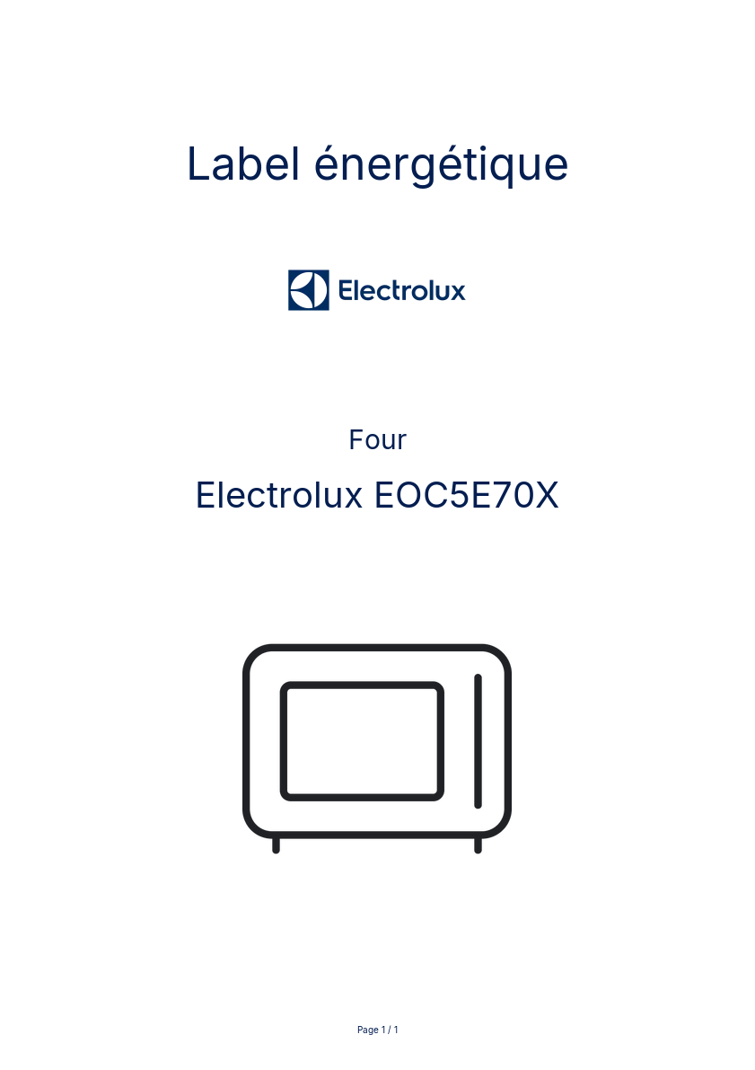 Image de la première page du manuel de l'appareil EOC5E70X