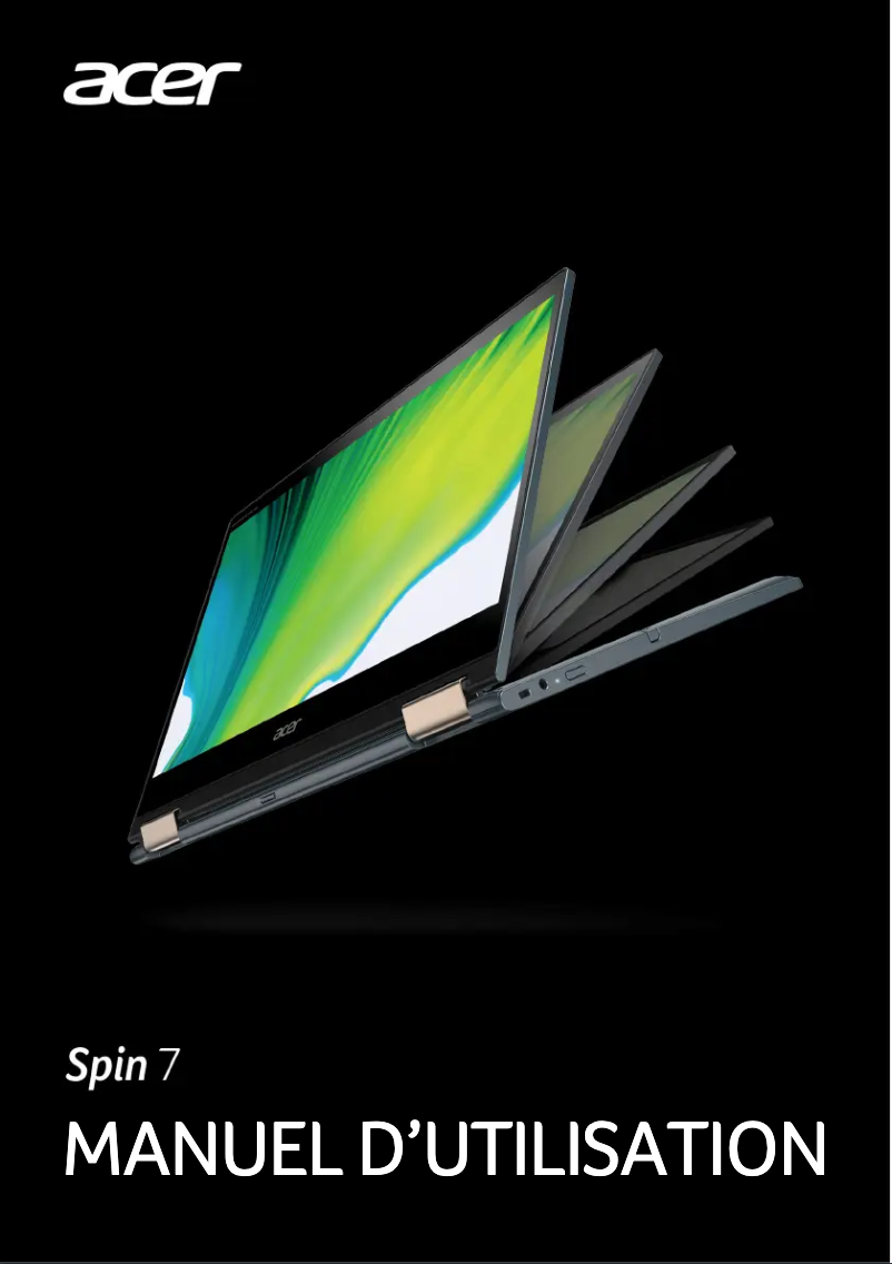 Page 1 de la notice Manuel utilisateur Acer Spin 7 Pro
