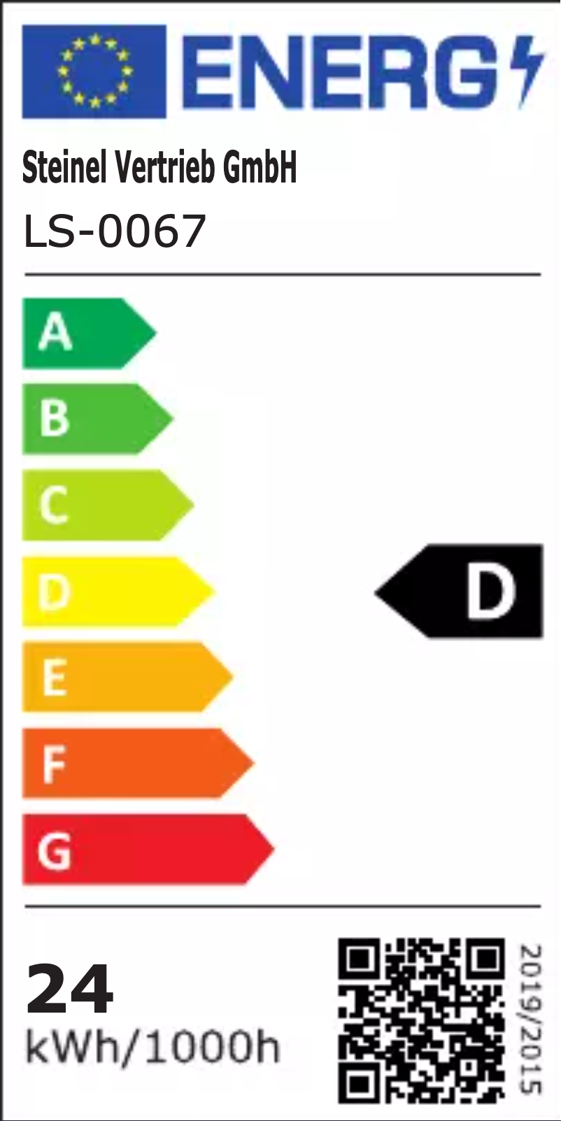 Page 1 de la notice Label énergétique Steinel RS PRO R30 Plus SC
