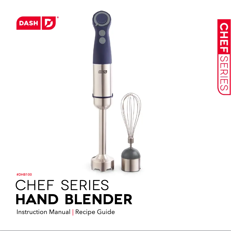 Page 1 de la notice Manuel utilisateur Dash Chef Series Hand DHB100GBMN06