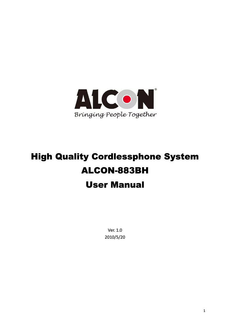 Imagen de la primera página del manual del dispositivo 883BH