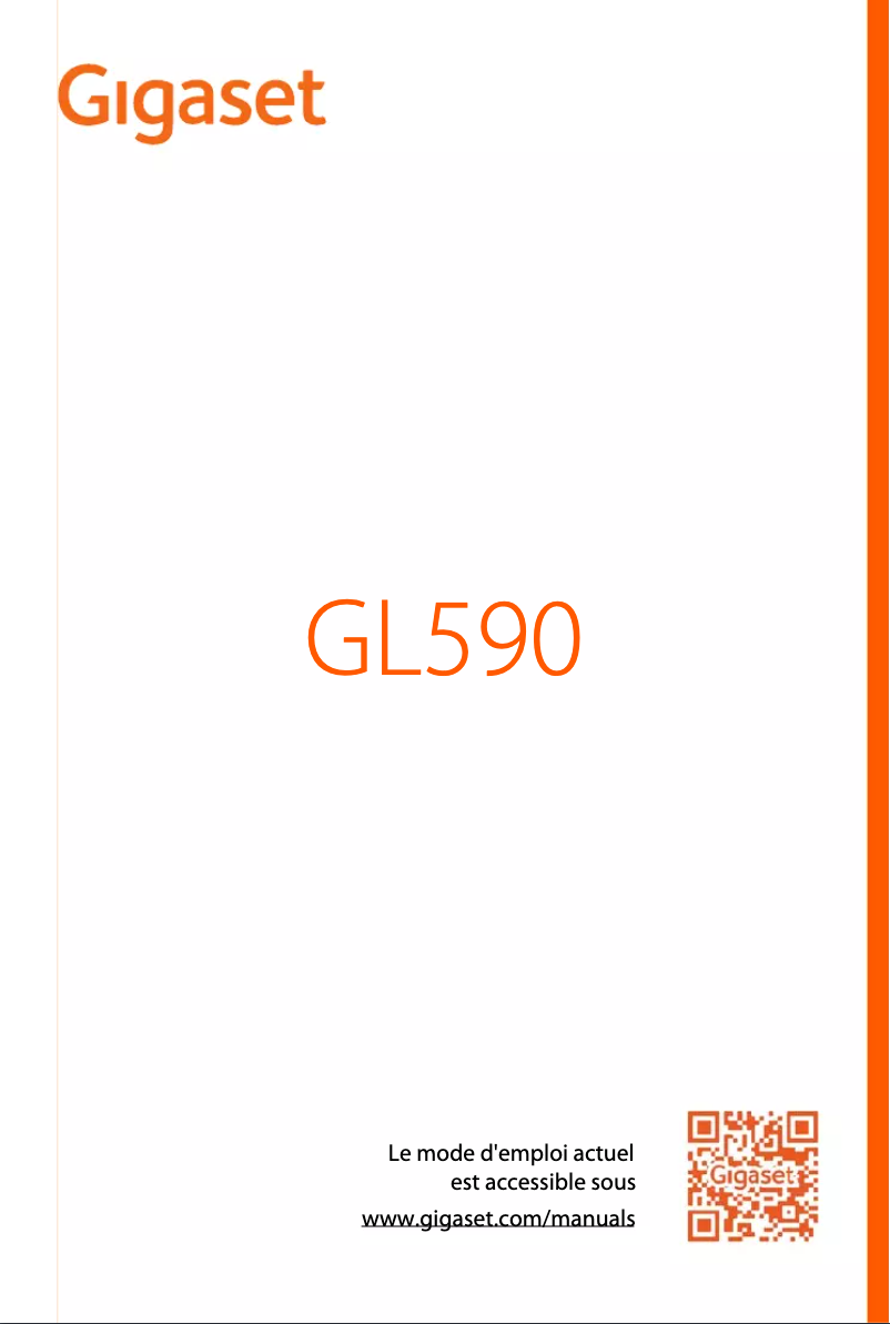 Page 1 de la notice Manuel utilisateur Gigaset GL590