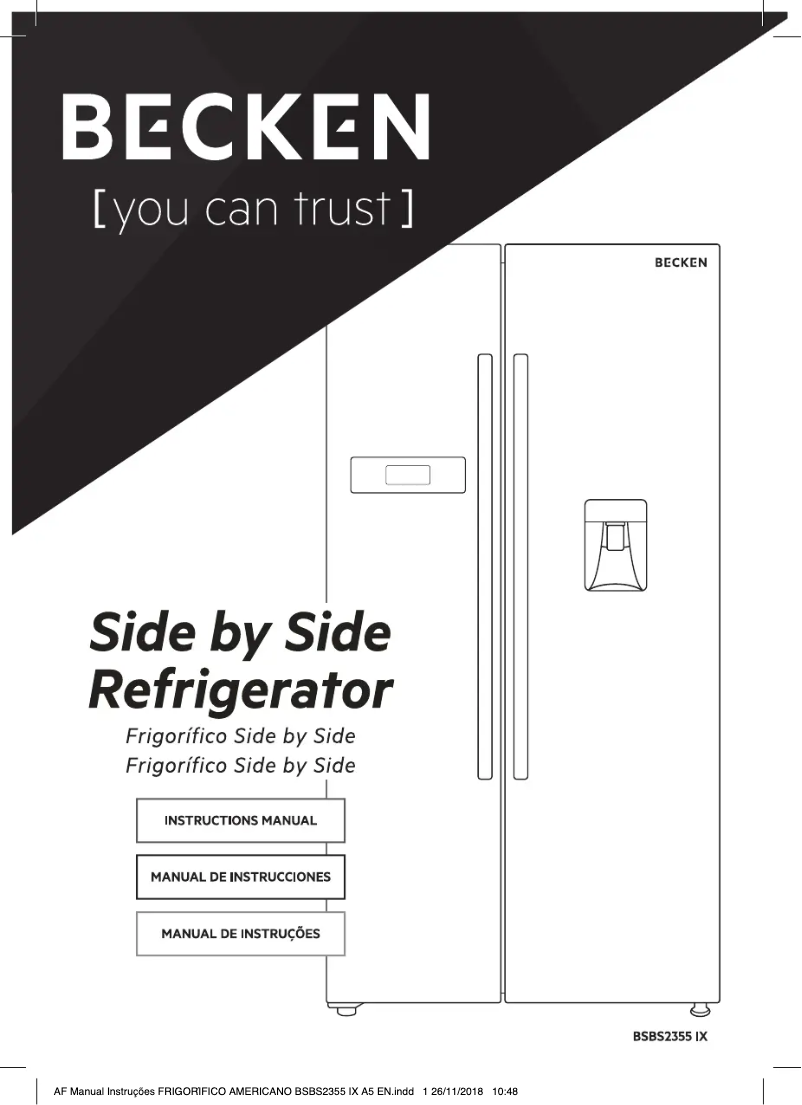 Página 1 del manual Manual de usuario Becken BSBS2355 IX