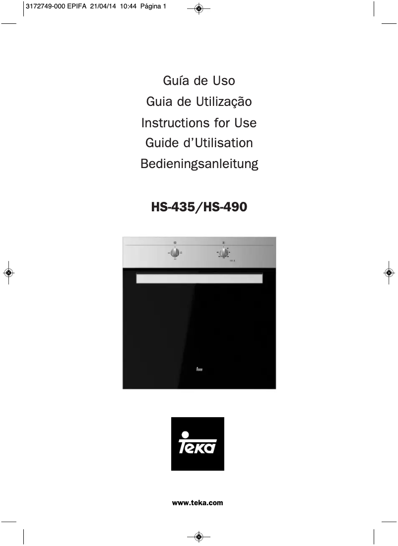 Page 1 of the manual User Manual Teka HS 435