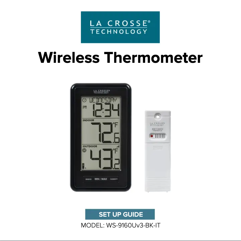 Page 1 de la notice Manuel utilisateur La Crosse Technology 308-43647