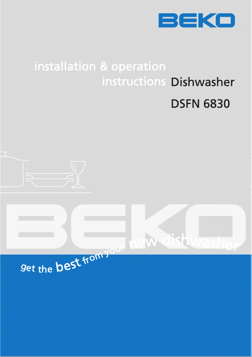 Page 1 de la notice Manuel utilisateur Beko DSFN6830W
