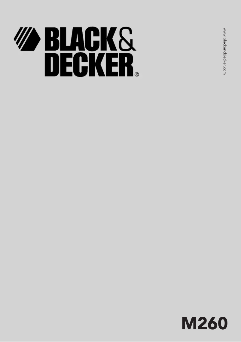Page n°1 - Manuel utilisateur Black & Decker M260