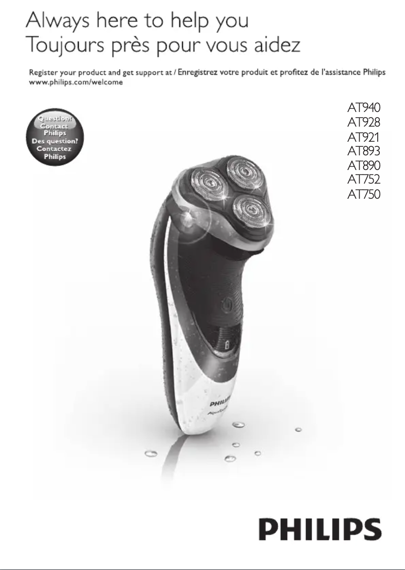 Página 1 del manual Manual de usuario Philips AquaTouch AT940