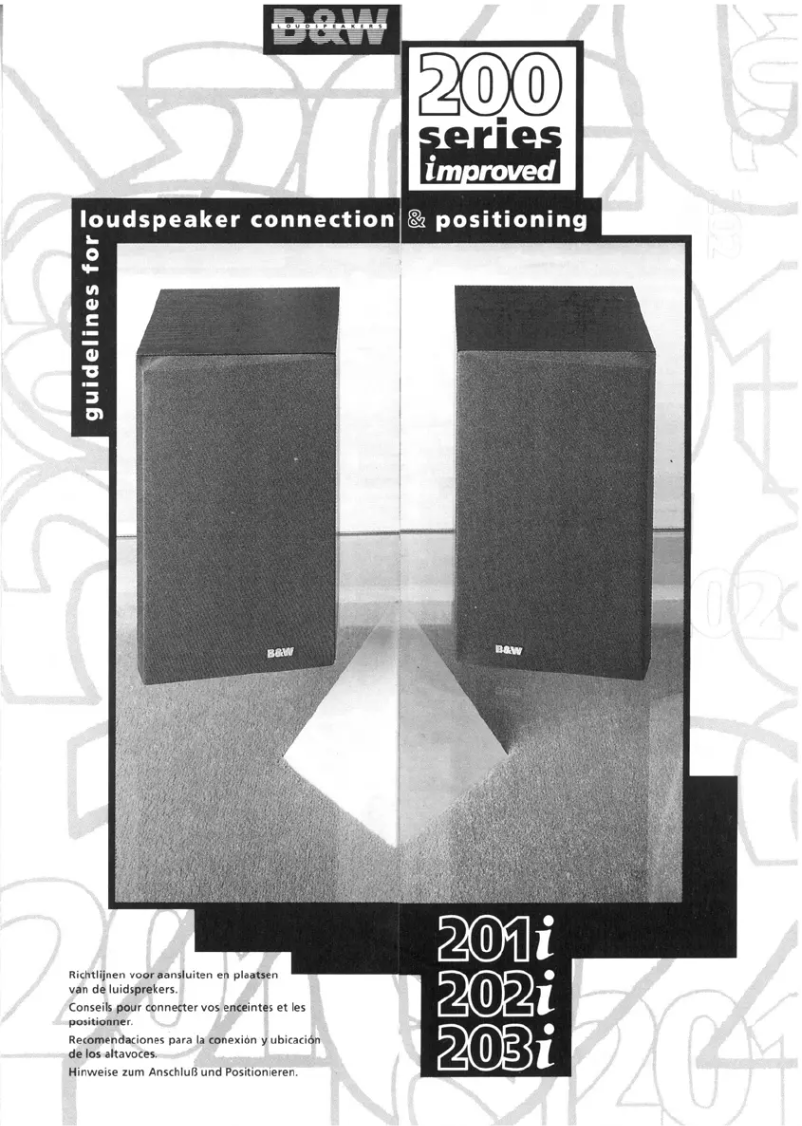 Page 1 de la notice Manuel utilisateur Bowers & Wilkins 202I